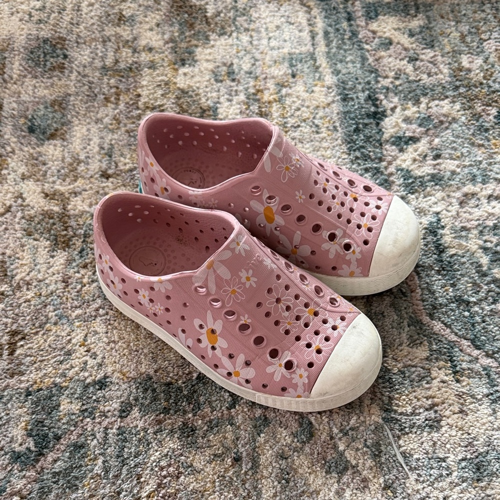 Native Pink Floral Water Shoes for Kids